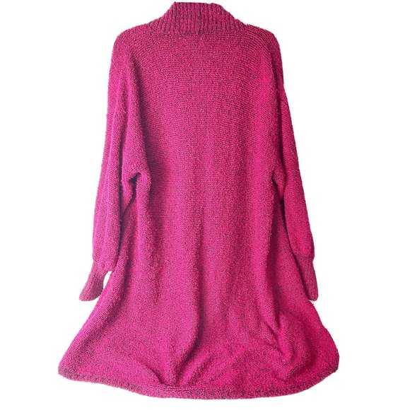 Vtg SideEffects SM Acrylic Popcorn Long Cardigan - Picture 2 of 8
